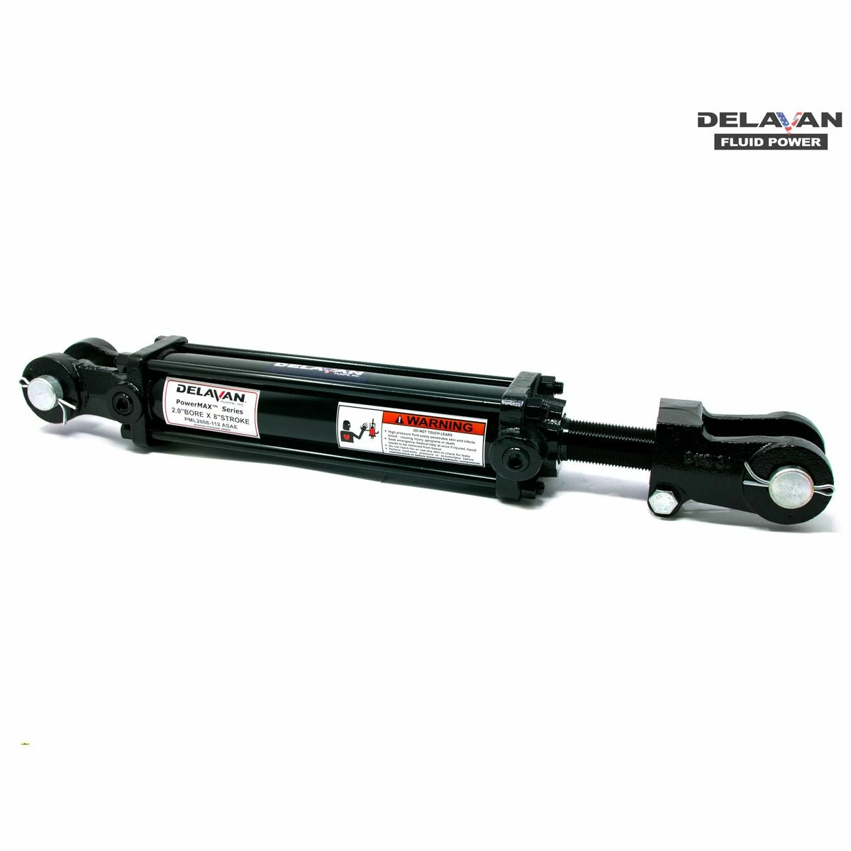 Flash Sale 𧨠Delavan Cylinder, 2 IN borex 8 IN stroke, 1-1/8 IN rod, Asae, PML2008-112A π