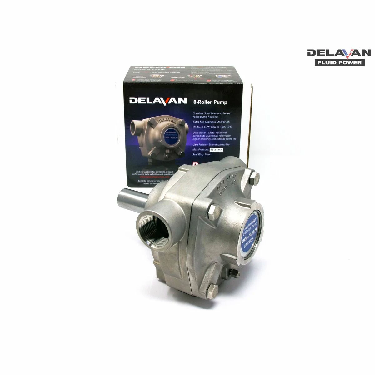 Brand new π Delavan Pump, Ss Diamond, Roller Pro, 24 Gpm, 8 Roller, 8900DSS β€οΈ