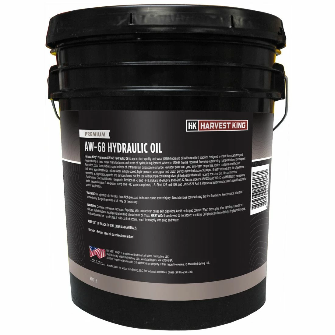 Hot Sale π Harvest King Premium Hydraulic Oil, AW-68, HK015, 5 Gallon π - Image 2