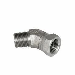 Buy 🧨 Apache Style 1503 Male Pipe Thread Female Pipe Thread 45 Deg Swivel Hydraulic Adapter, 3/8 IN x 3/8 IN, 39005475 😀