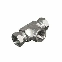 Promo 🧨 Apache Style 1602 Female Pipe Thread Female Pipe Thread Swivel Hydraulic T Adapter, 1/2 IN x 1/2 IN, 39035915 ❤️