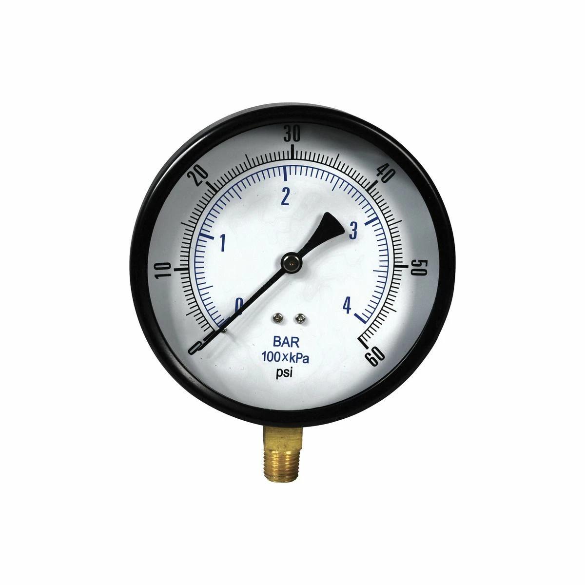 Brand new π Apache 60 PSI Dry Pressure Gauge with 1/4 IN Male Pipe Thread Lower Mount, 2-1/2 IN, 99019005 β