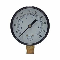 Buy 🔥 Apache 100 PSI Dry Pressure Gauge with 1/4 IN Male Pipe Thread Lower Mount, 2-1/2 IN, 99019268 🥰
