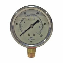 Best Pirce 👏 Apache 100 PSI Glycerine Filled Pressure Gauge with 1/4 IN Male Pipe Thread Lower Mount, 2-1/2 IN, 99019282 😍