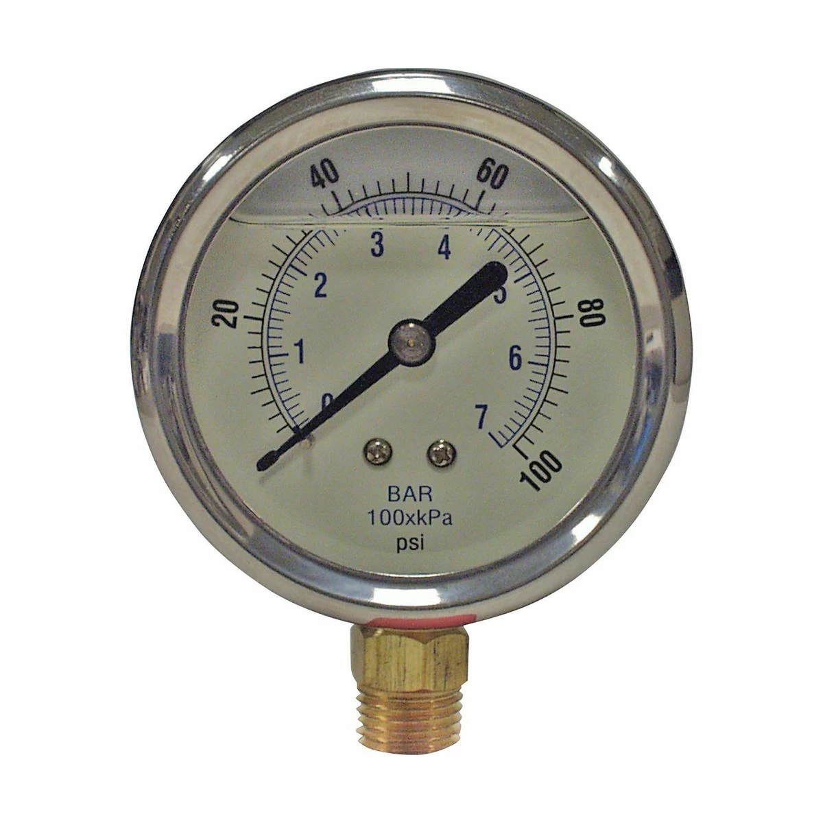 Best Pirce π Apache 100 PSI Glycerine Filled Pressure Gauge with 1/4 IN Male Pipe Thread Lower Mount, 2-1/2 IN, 99019282 π