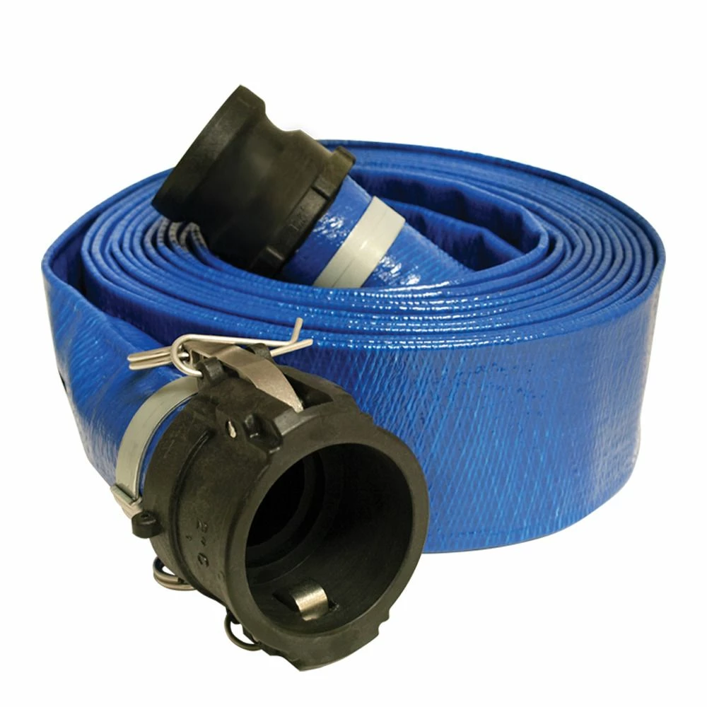 Outlet 𧨠Apache Blue Standard Duty PVC Layflat Discharge Hose Assembly, Polypropylene Cam Lock, 2 IN x 25 FT, 98138044 β