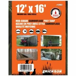 Cheapest ✔️ Erickson Mid-Grade Poly Tarp, Camo, 57003, 12 FT x 16 FT ❤️