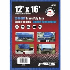 Best Pirce 🛒 Erickson Economy Grade Poly Tarp, Blue, 57007, 12 FT x 16 FT ⭐