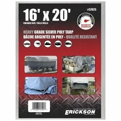 Best deal ❤️ Erickson Heavy-Grade Poly Tarp, Silver, 57025, 16 FT x 20 FT 🌟