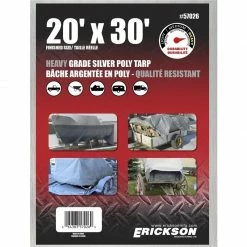 Best reviews of 😍 Erickson Heavy-Grade Poly Tarp, Silver, 57026, 20 FT x 30 FT 👏