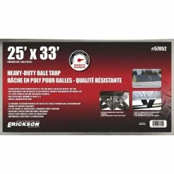 Best deal 🎉 Erickson Heavy-Duty Bale Tarp, Silver, 57052, 25 FT x 33 FT 🔥