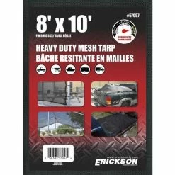 Flash Sale 🎉 Erickson Heavy-Duty Mesh Tarp, Black, 57057, 8 FT x 10 FT 🔥