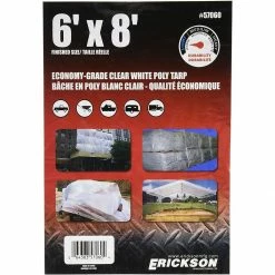 Top 10 🧨 Erickson Economy Grade Poly Tarp, Clear / White, 57060, 6 FT x 8 FT 🎁