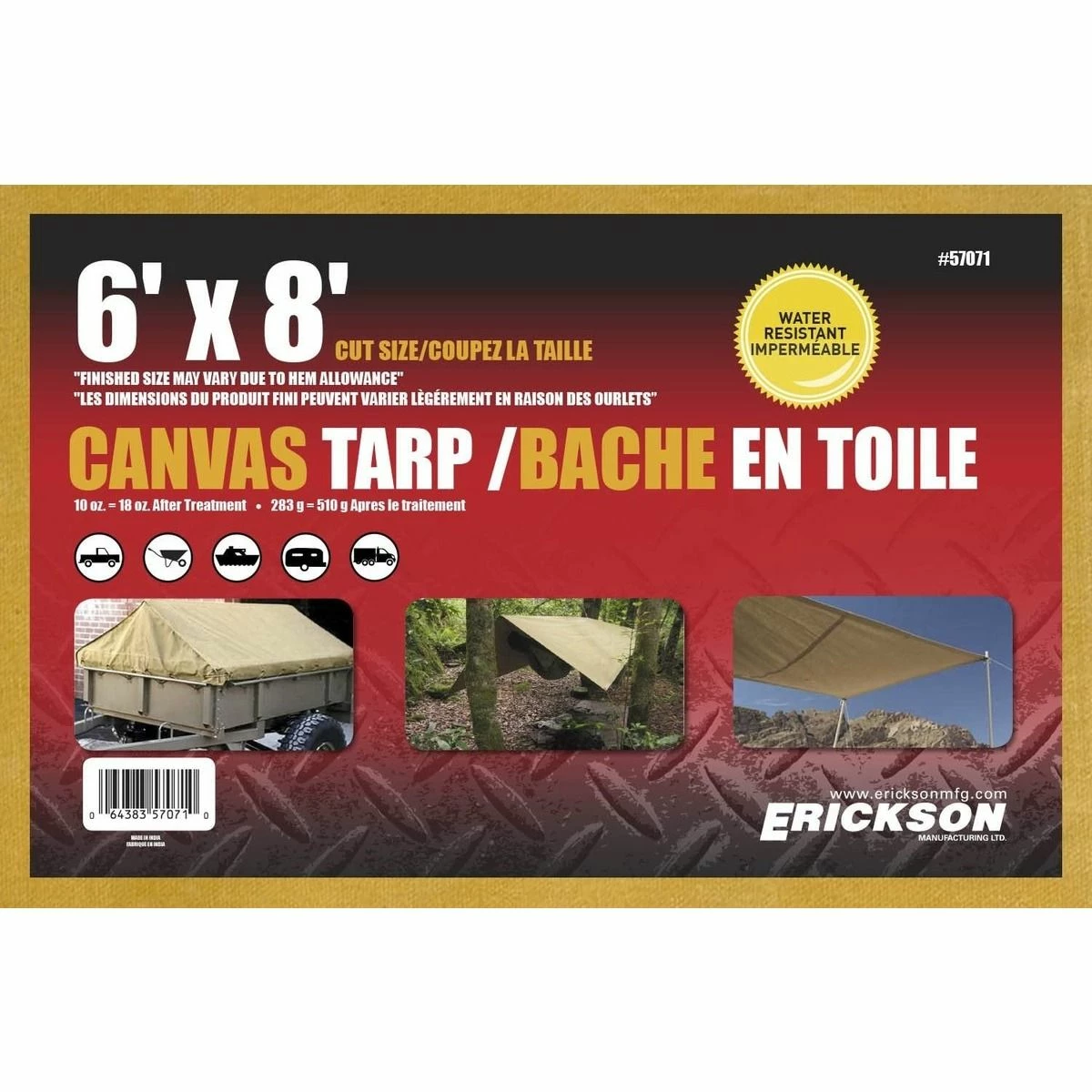 Top 10 π Erickson Canvas Tarp, 57071, 6 FT x 8 FT π₯°