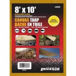 Flash Sale 👏 Erickson Canvas Tarp, 57072, 8 FT x 10 FT 😀