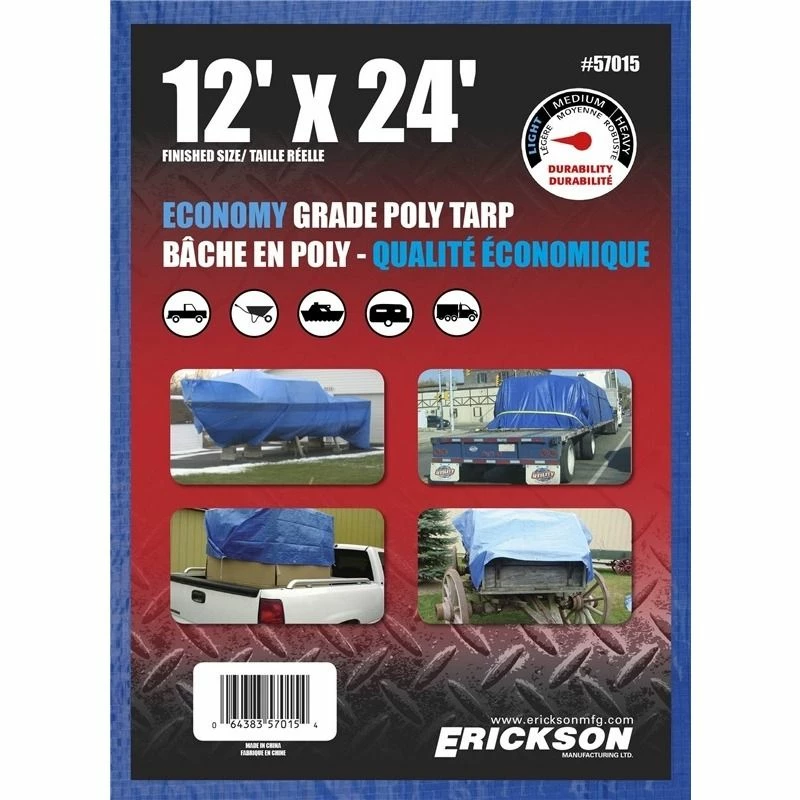 Top 10 π Erickson Economy Grade Poly Tarp, Blue, 57015, 12 FT x 24 FT β¨