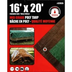 Deals 👏 Erickson Mid-Grade Reversible Poly Tarp, Brown / Green, 57035, 16 FT x 20 FT 👍