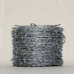 Cheapest 🎁 OKBRAND Galvenized Barbed Wire, 4-Point ,Premium 12.5 Gage, 1320 FT, 0105-0 🤩